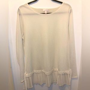 LAUREN CONRAD BEIGE SHIRT SIZE L